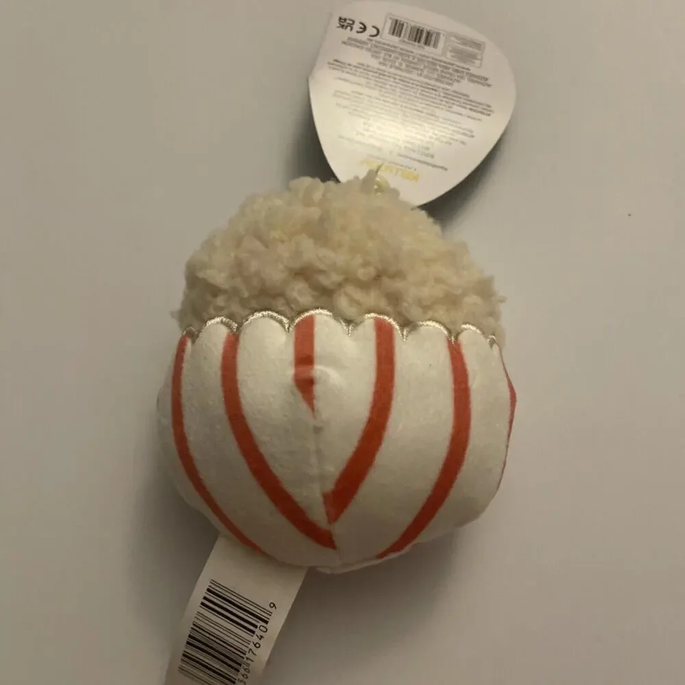 NEW 3.5” “Arnel the Popcorn Tub” Kellytoy Squishmallow Plush Keychain Clip!